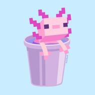 Axolotl digital art (Image via newgrounds)